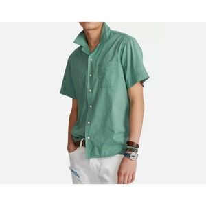 Polo Ralph Lauren Men's Seafoam Camp Collar‎ Shirt Classic Fit Short SleeveLarge